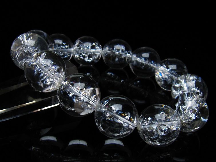アイリスクォーツ 水晶 ブレスレット 18mm 一点物 111-35499 【sold out】
