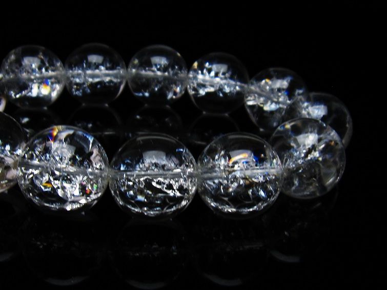 アイリスクォーツ 水晶 ブレスレット 18mm 一点物 111-35501