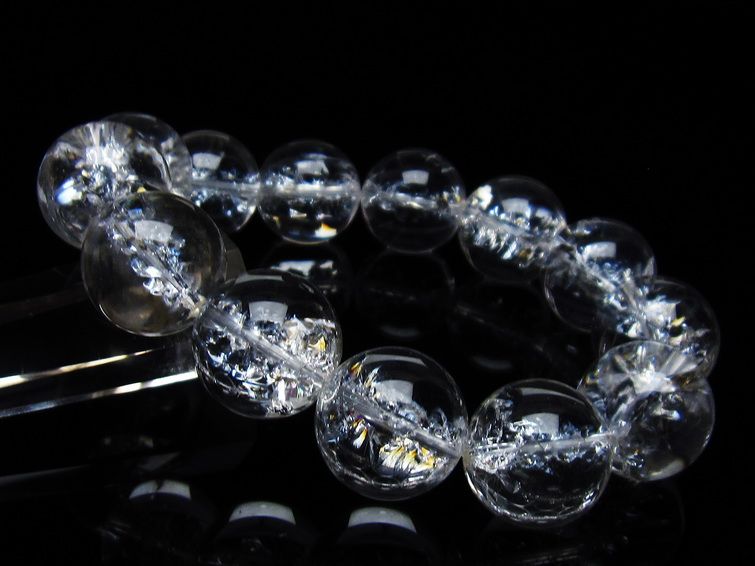 アイリスクォーツ 水晶 ブレスレット 18mm 一点物 111-35503