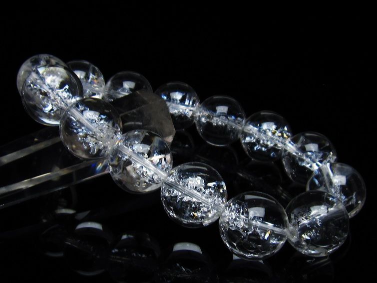 アイリスクォーツ 水晶 ブレスレット 16mm 一点物 111-35507
