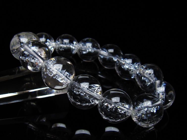 アイリスクォーツ 水晶 ブレスレット 16mm 一点物 111-35509