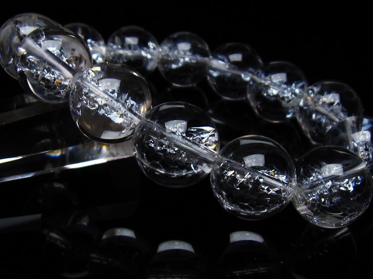 アイリスクォーツ 水晶 ブレスレット 16mm 一点物 111-35509