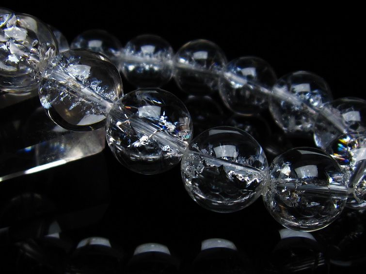 アイリスクォーツ 水晶 ブレスレット 15mm 一点物 メール便可 [M便 1/10] 111-35510