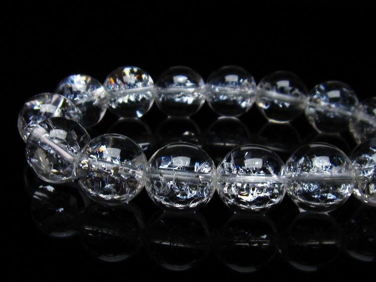 アイリスクォーツ 水晶 ブレスレット 15mm 一点物 メール便可 [M便 1/10] 111-35510