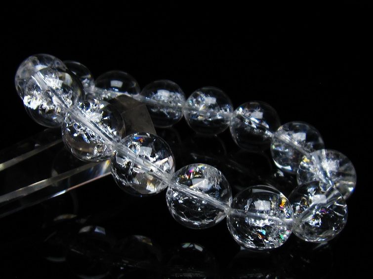 アイリスクォーツ 水晶 ブレスレット 16mm 一点物 111-35512
