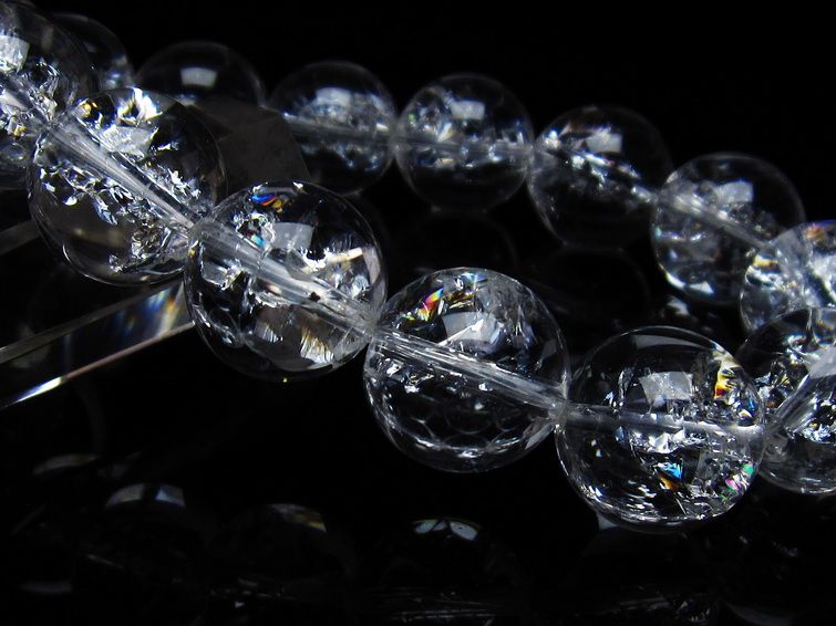 アイリスクォーツ 水晶 ブレスレット 16mm 一点物 111-35512