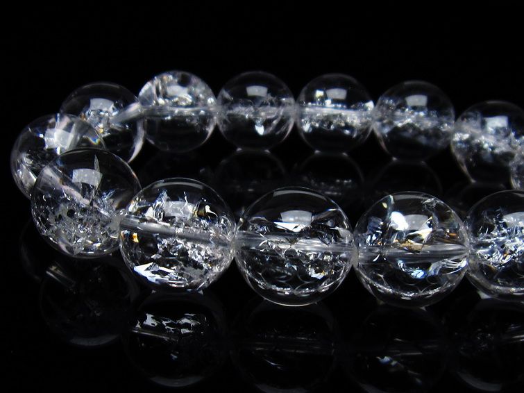 アイリスクォーツ 水晶 ブレスレット 16mm 一点物 111-35512