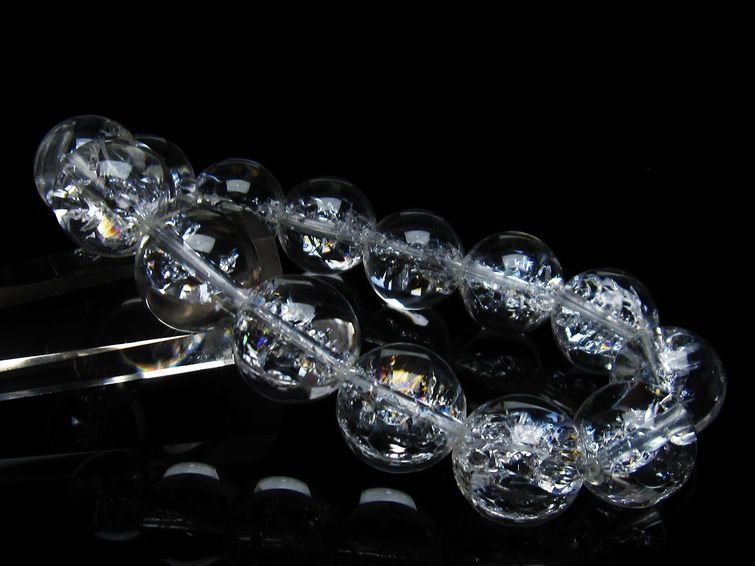 アイリスクォーツ 水晶 ブレスレット 16mm 一点物 メール便可 [M便 1/10] 111-35513
