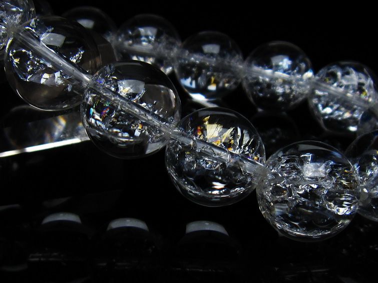 アイリスクォーツ 水晶 ブレスレット 16mm 一点物 メール便可 [M便 1/10] 111-35513
