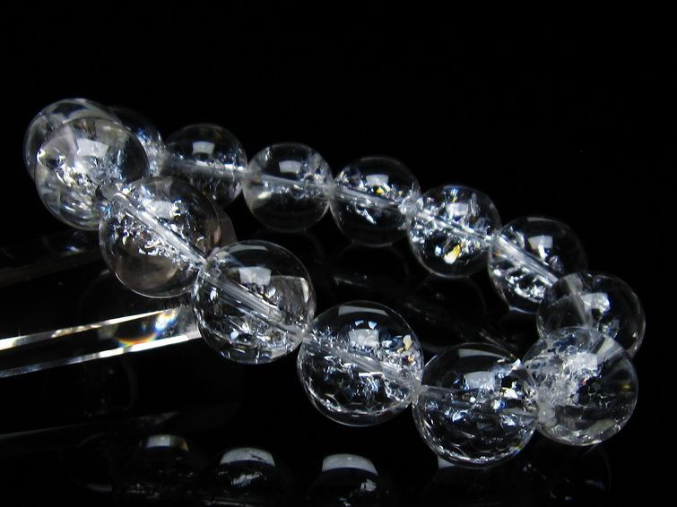 アイリスクォーツ 水晶 ブレスレット 16mm 一点物 111-35514