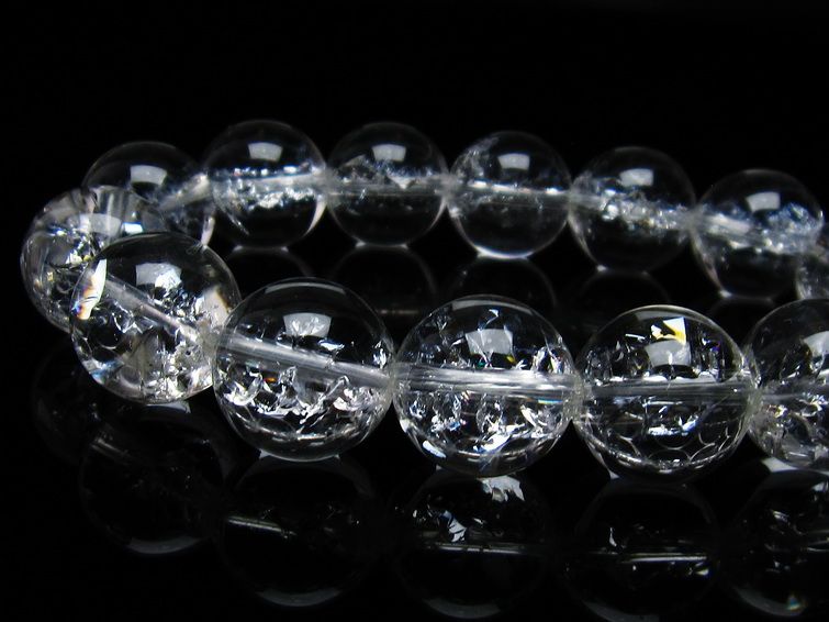 アイリスクォーツ 水晶 ブレスレット 16mm 一点物 111-35514