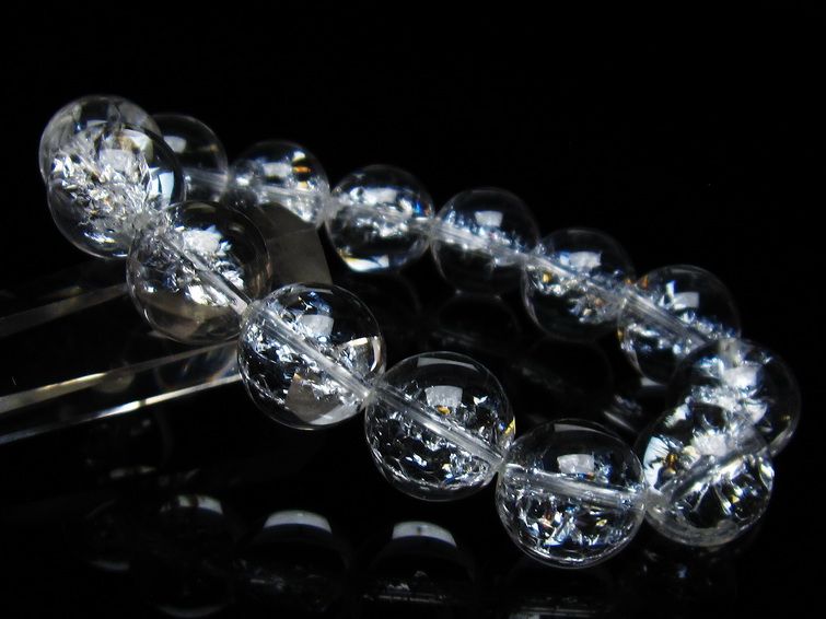アイリスクォーツ 水晶 ブレスレット 16mm 一点物 111-35516