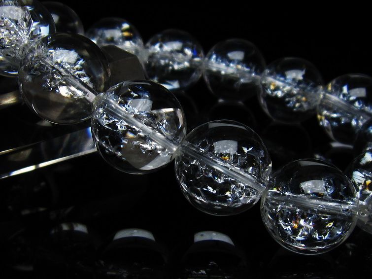 アイリスクォーツ 水晶 ブレスレット 16mm 一点物 111-35516