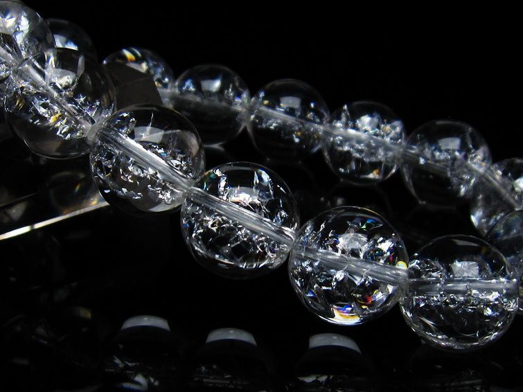 アイリスクォーツ 水晶 ブレスレット 14mm 一点物 メール便可 [M便 1/10] 111-35518 【sold out】