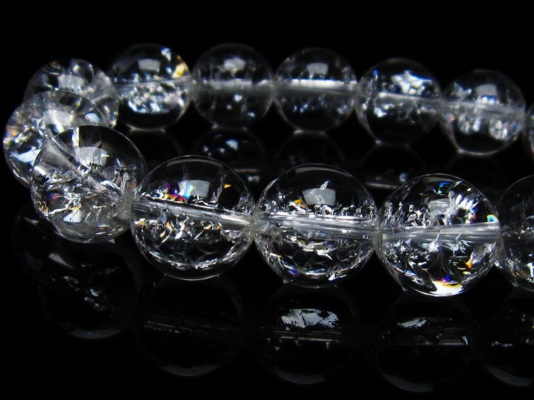 アイリスクォーツ 水晶 ブレスレット 14mm 一点物 メール便可 [M便 1/10] 111-35518 【sold out】