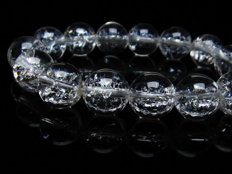 アイリスクォーツ 水晶 ブレスレット 14mm 一点物 メール便可 [M便 1/10] 111-35519