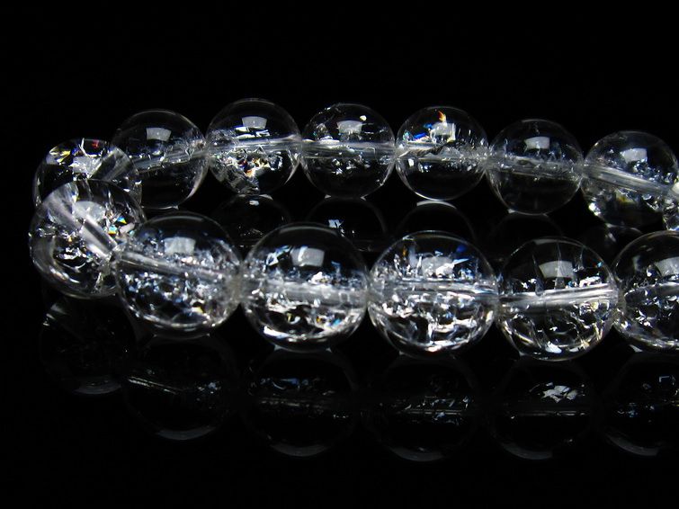 アイリスクォーツ 水晶 ブレスレット 14mm 一点物 メール便可 [M便 1/10] 111-35520