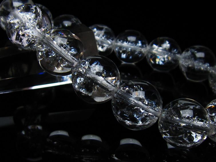 アイリスクォーツ 水晶 ブレスレット 14mm 一点物 メール便可 [M便 1/10] 111-35523