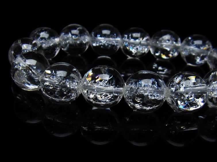 アイリスクォーツ 水晶 ブレスレット 14mm 一点物 メール便可 [M便 1/10] 111-35523