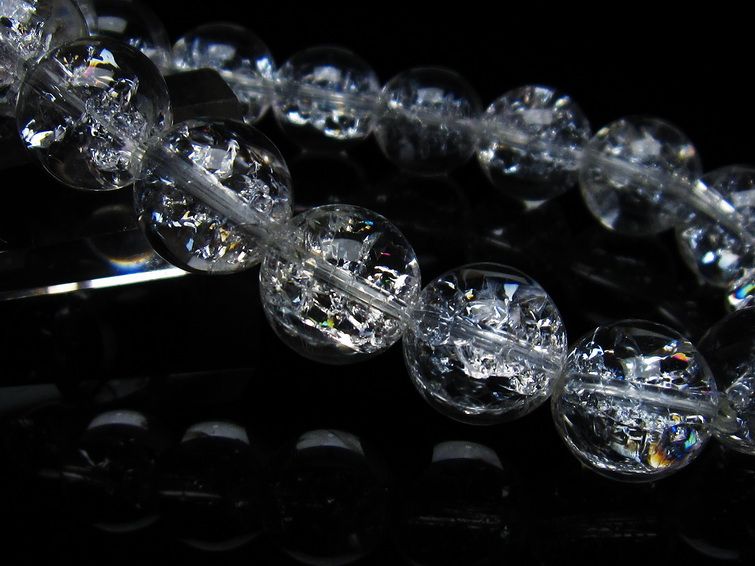 アイリスクォーツ 水晶 ブレスレット 14mm 一点物 メール便可 [M便 1/10] 111-35524
