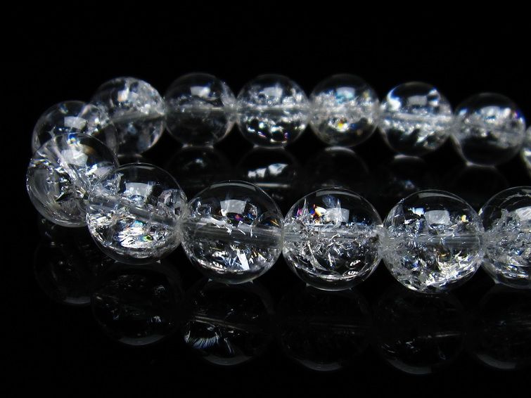 アイリスクォーツ 水晶 ブレスレット 14mm 一点物 メール便可 [M便 1/10] 111-35524