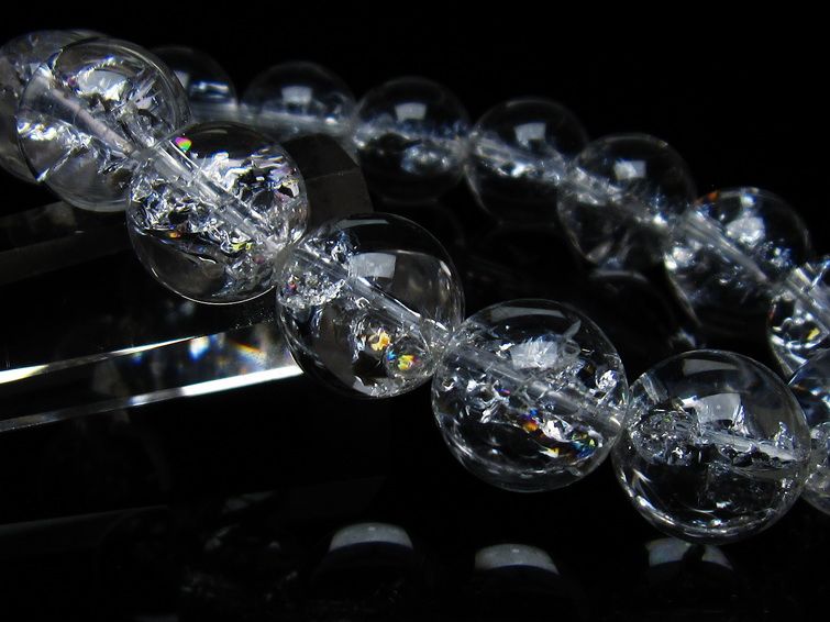アイリスクォーツ 水晶 ブレスレット 14mm 一点物 メール便可 [M便 1/10] 111-35525