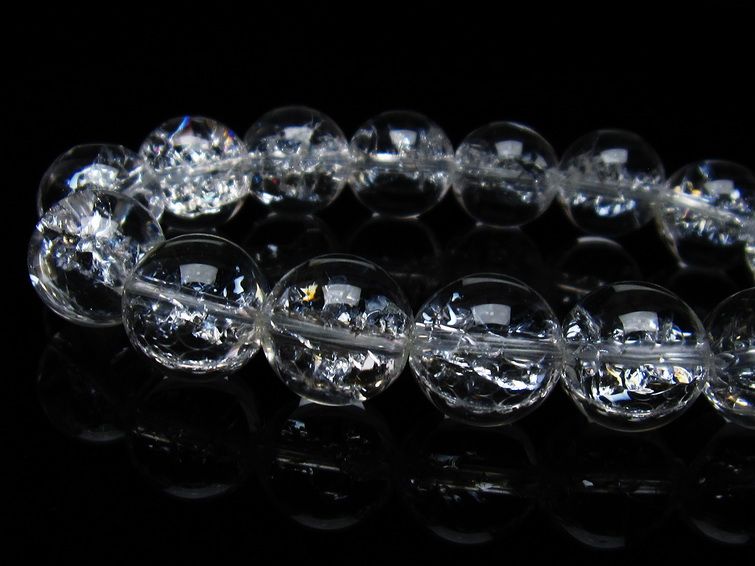 アイリスクォーツ 水晶 ブレスレット 14mm 一点物 メール便可 [M便 1/10] 111-35525