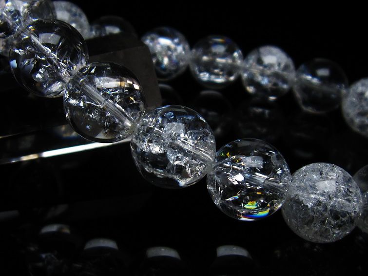 アイリスクォーツ 水晶 ブレスレット 13mm 一点物 メール便可 [M便 1/10] 111-35526