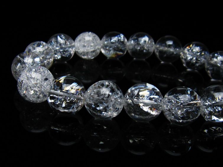 アイリスクォーツ 水晶 ブレスレット 13mm 一点物 メール便可 [M便 1/10] 111-35526