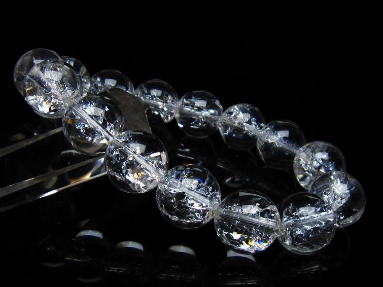 アイリスクォーツ 水晶 ブレスレット 14mm 一点物 メール便可 [M便 1/10] 111-35529