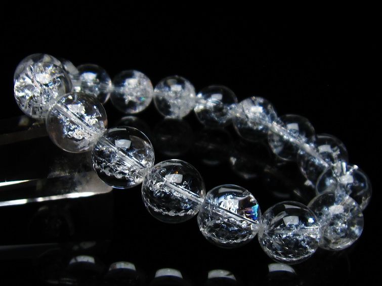 アイリスクォーツ 水晶 ブレスレット 13mm 一点物 メール便可 [M便 1/10] 111-35531