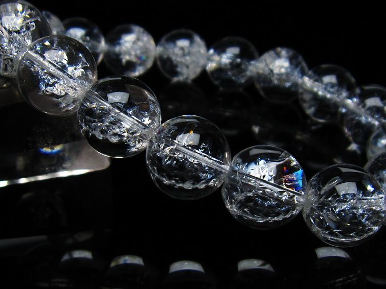 アイリスクォーツ 水晶 ブレスレット 13mm 一点物 メール便可 [M便 1/10] 111-35531