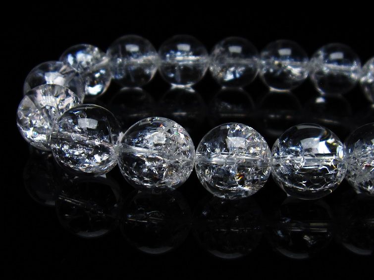 アイリスクォーツ 水晶 ブレスレット 13mm 一点物 メール便可 [M便 1/10] 111-35531