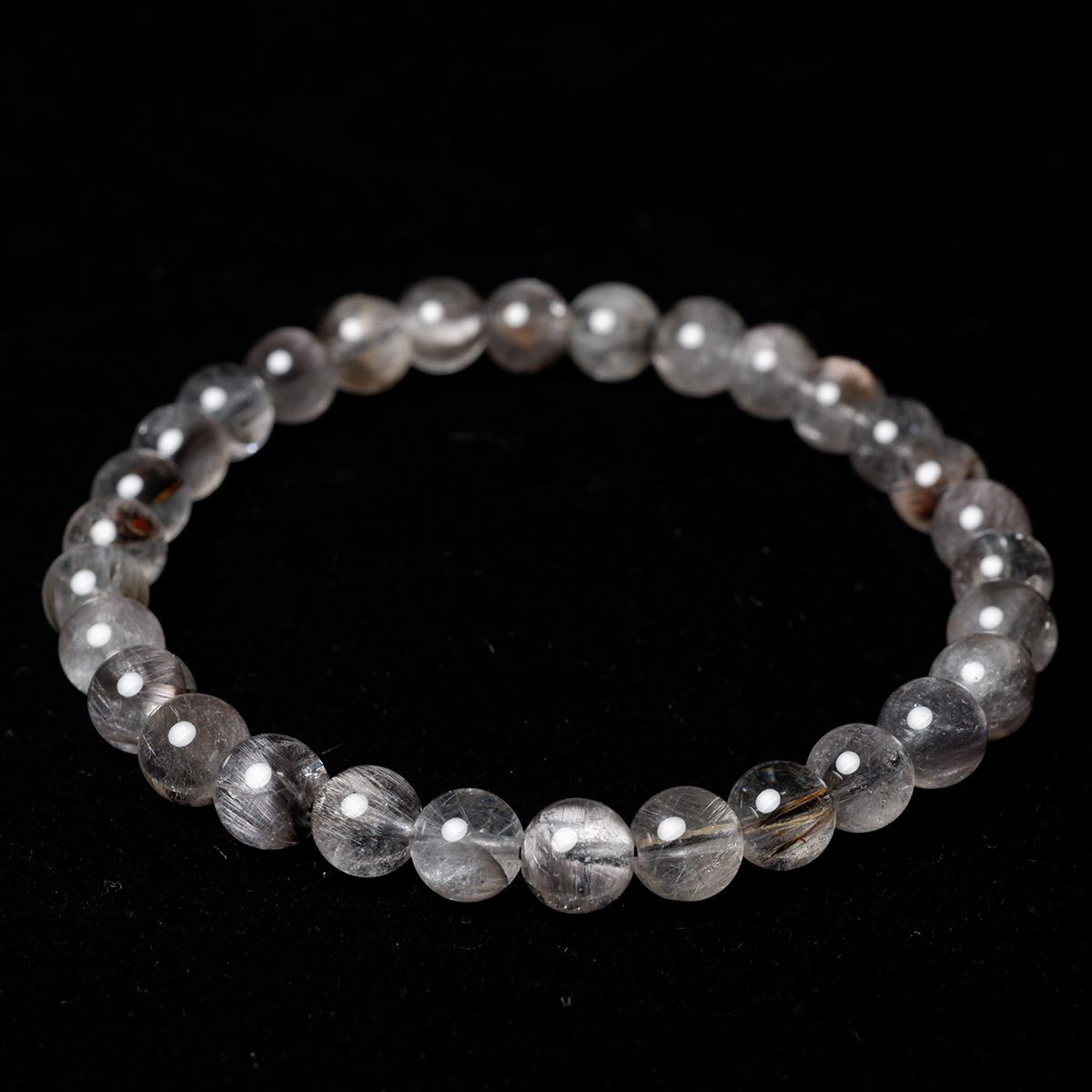 プラチナルチルクォーツ ブレスレット 7mm 一点物 111-35628 [sold out]