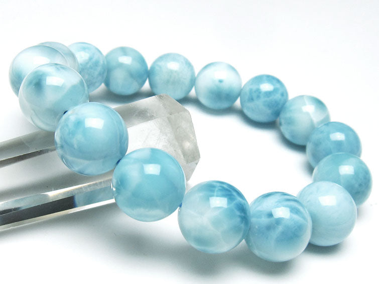 ラリマー ブレスレット 14mm 一点物 111-38037 – 天然石