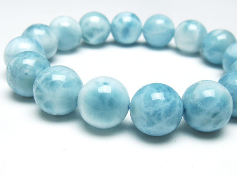 ラリマー ブレスレット 14mm 一点物 111-38037 – 天然石