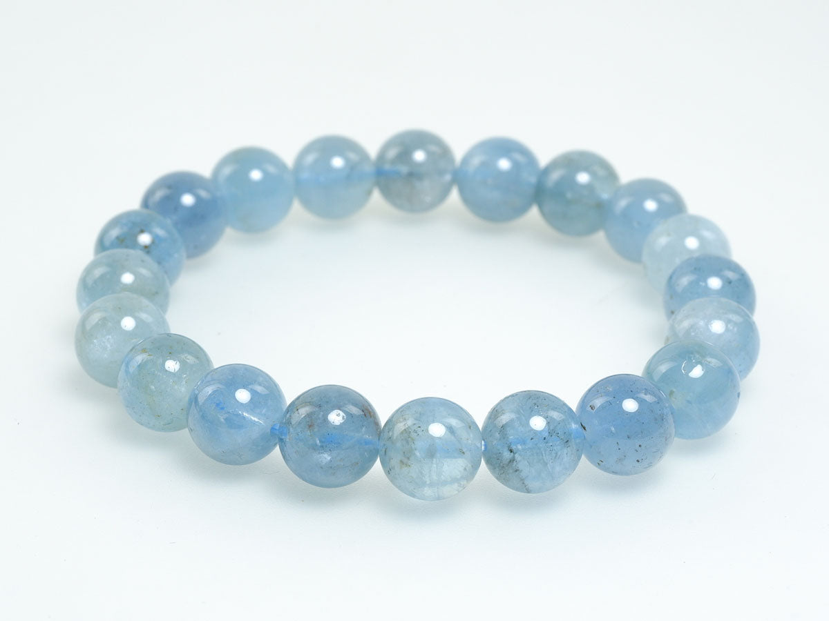 アクアマリン ブレスレット 10mm 一点物  111-38457