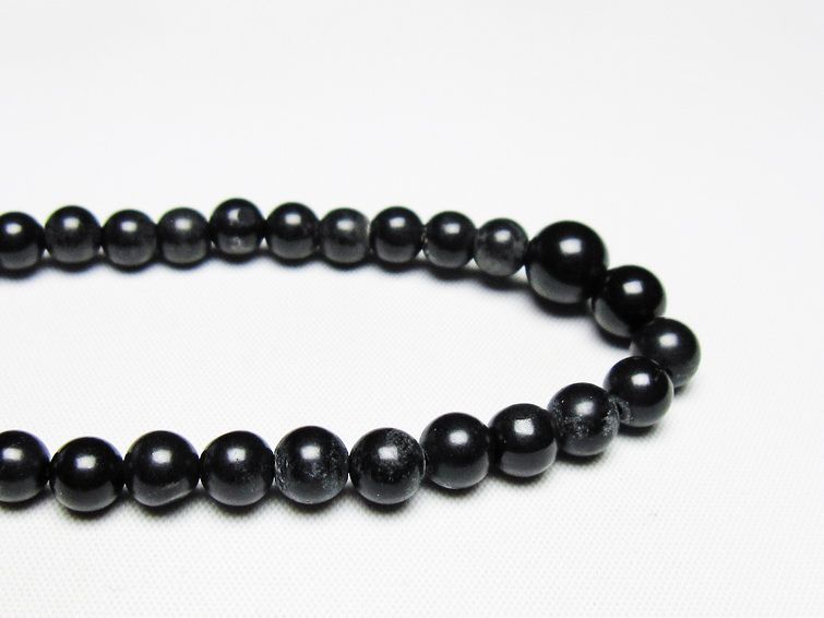 ブラックシリカ ブレスレット 6mm 一点物 メール便可 [M便 1/10] 111-39379