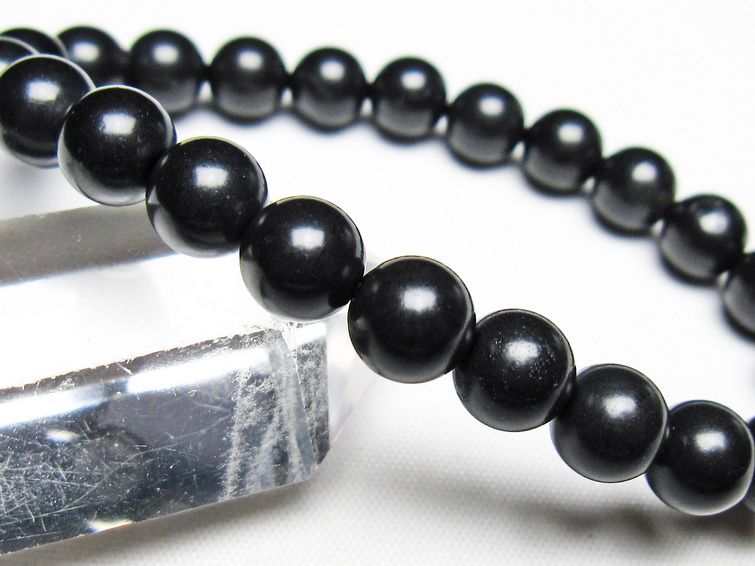 ブラックシリカ ブレスレット 8mm 一点物 メール便可 [M便 1/10] 111-39468