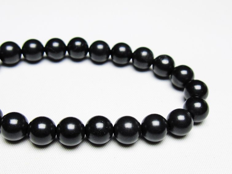 ブラックシリカ ブレスレット 8mm 一点物 メール便可 [M便 1/10] 111-39468