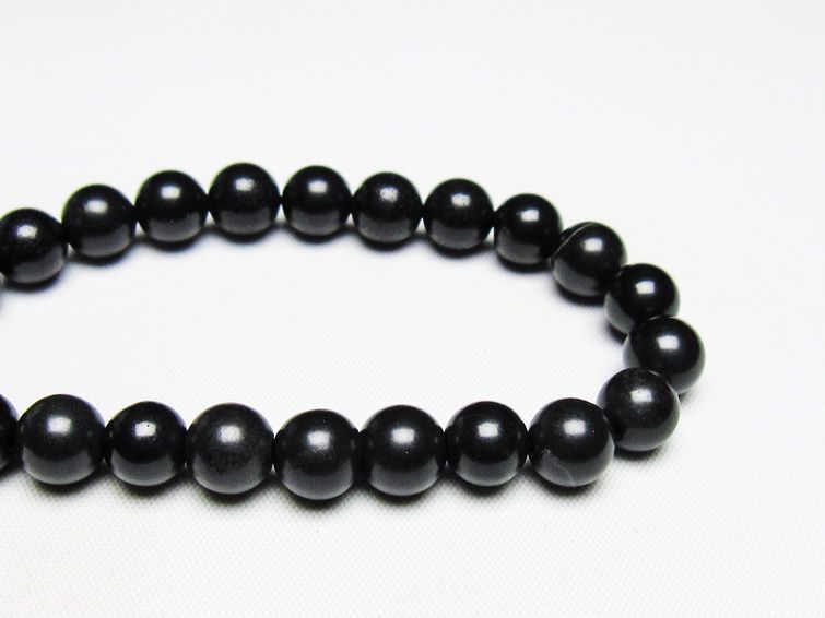 ブラックシリカ ブレスレット 8mm 一点物 メール便可 [M便 1/10] 111-39470