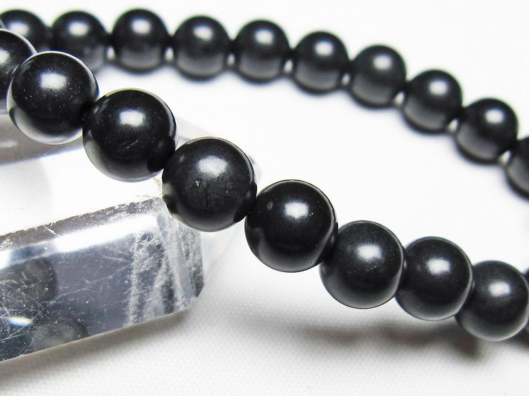ブラックシリカ ブレスレット 8mm 一点物 メール便可 [M便 1/10] 111-39471