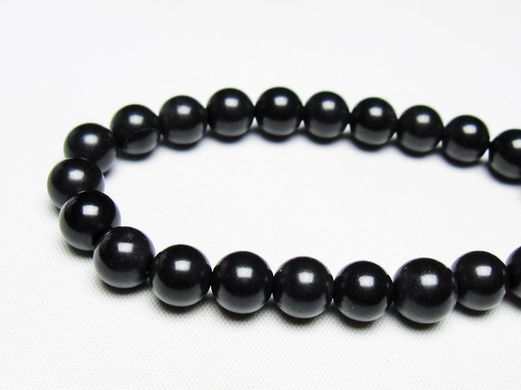 ブラックシリカ ブレスレット 8mm 一点物 メール便可 [M便 1/10] 111-39472