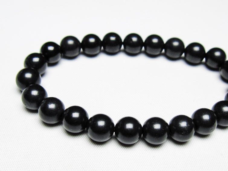 ブラックシリカ ブレスレット 8mm 一点物 メール便可 [M便 1/10] 111-39474