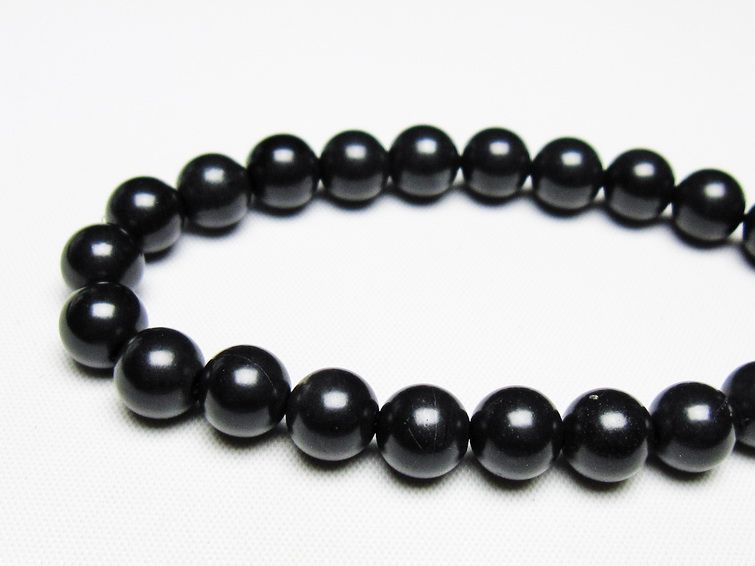 ブラックシリカ ブレスレット 8mm 一点物 メール便可 [M便 1/10] 111-39476