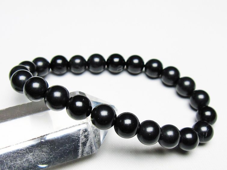 ブラックシリカ ブレスレット 8mm 一点物 メール便可 [M便 1/10] 111-39478 【sold out】