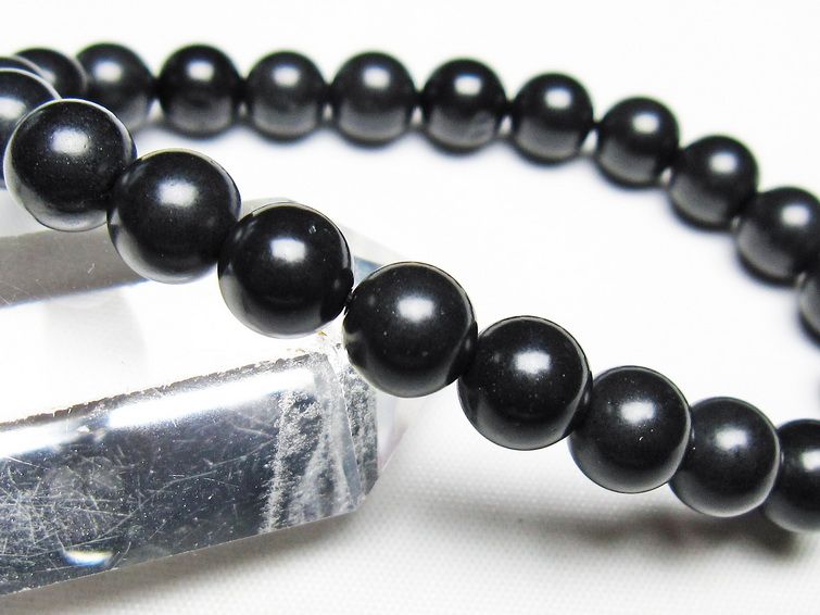 ブラックシリカ ブレスレット 8mm 一点物 メール便可 [M便 1/10] 111-39478 【sold out】
