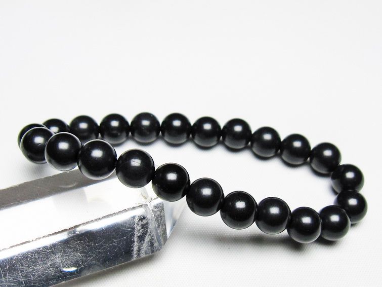 ブラックシリカ ブレスレット 8mm 一点物 メール便可 [M便 1/10] 111-39482