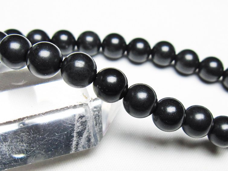 ブラックシリカ ブレスレット 8mm 一点物 メール便可 [M便 1/10] 111-39482
