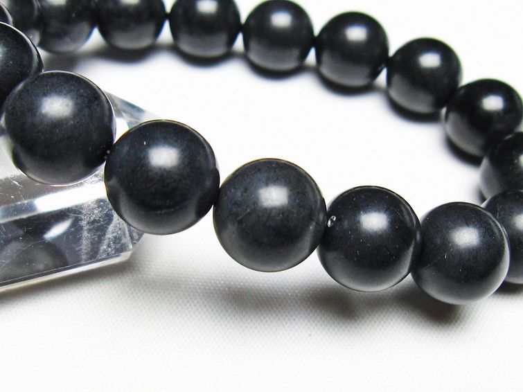ブラックシリカ ブレスレット 12mm 一点物 メール便可 [M便 1/10] 111-39559[sold out]